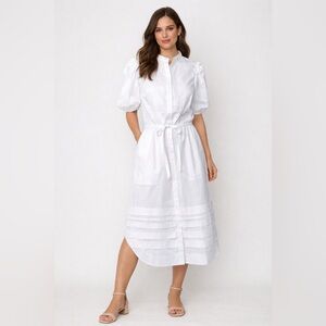 Zadig & Voltaire Ryana White Shirt Dress L NWT